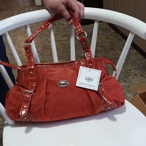 Alfred Dunner Red Suede Purse